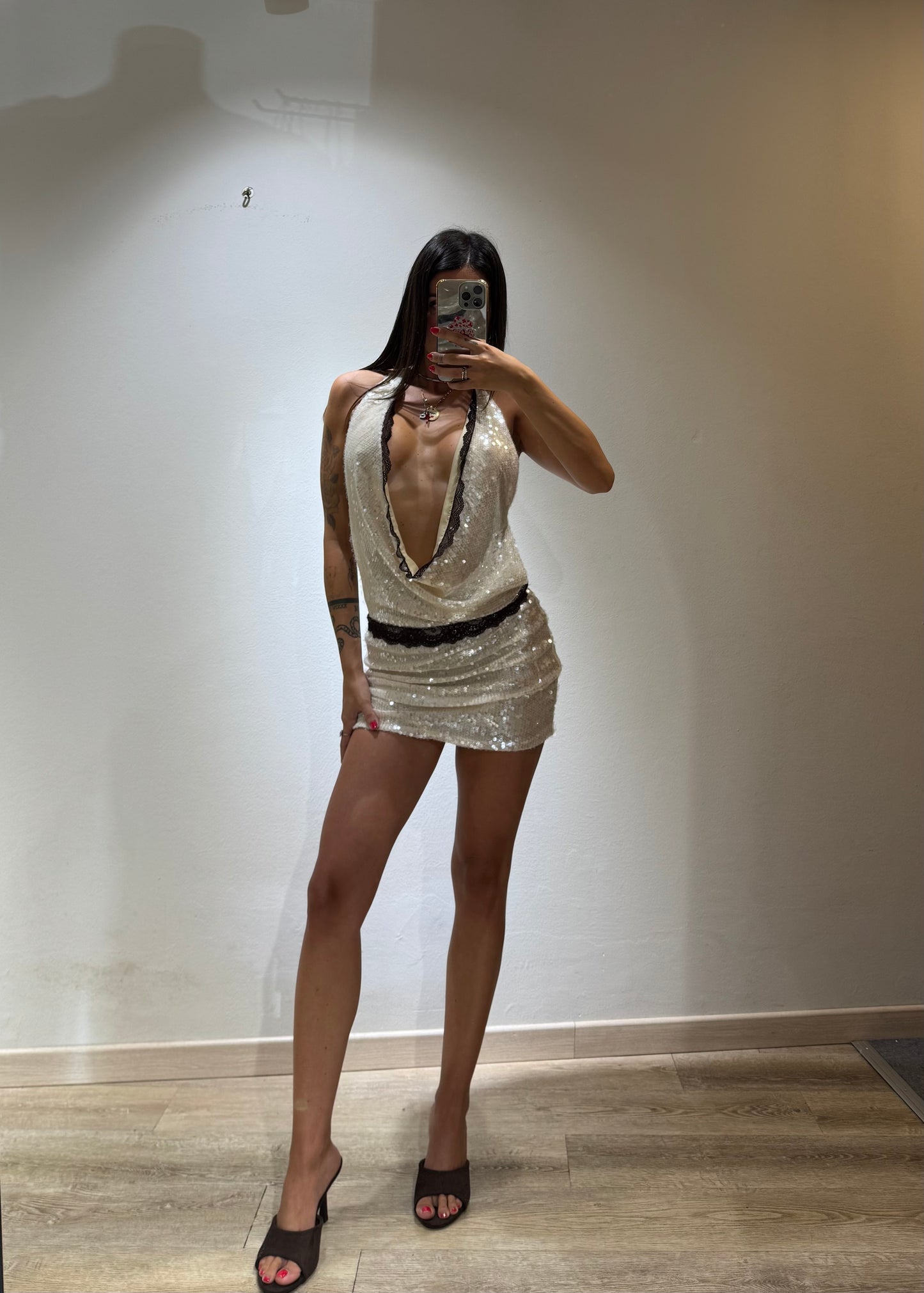 MINI DRESS GLITTER PIZZO