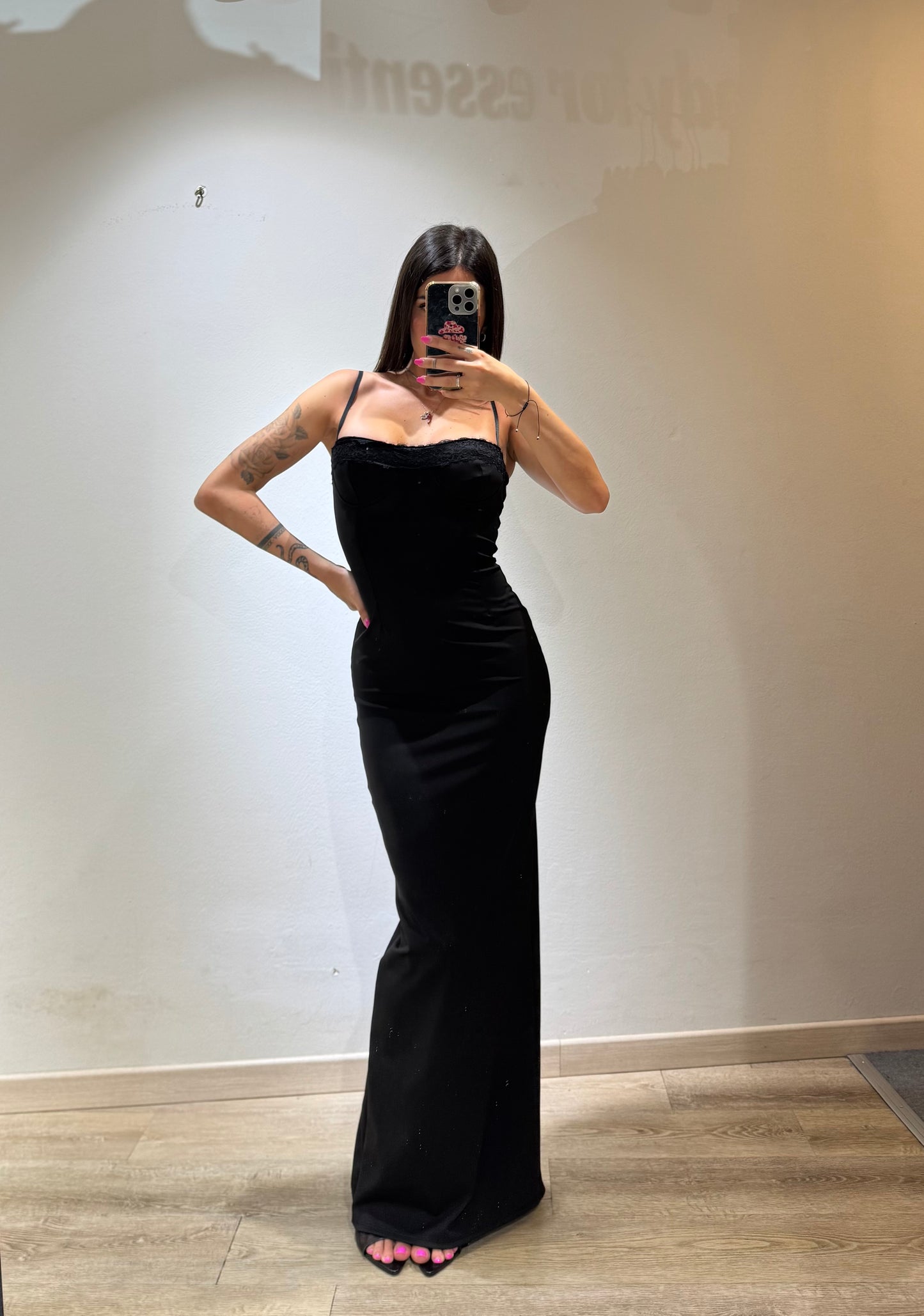 LONG DRESS BRALETTE PIZZO