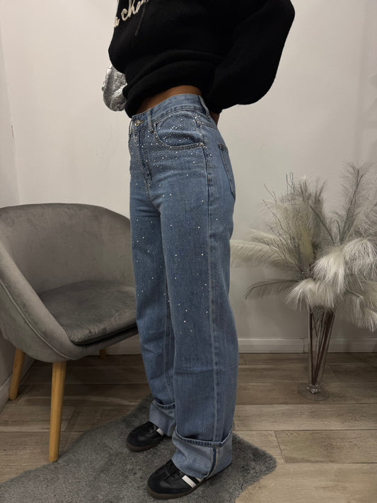 DENIM PIEGONE GLITTER