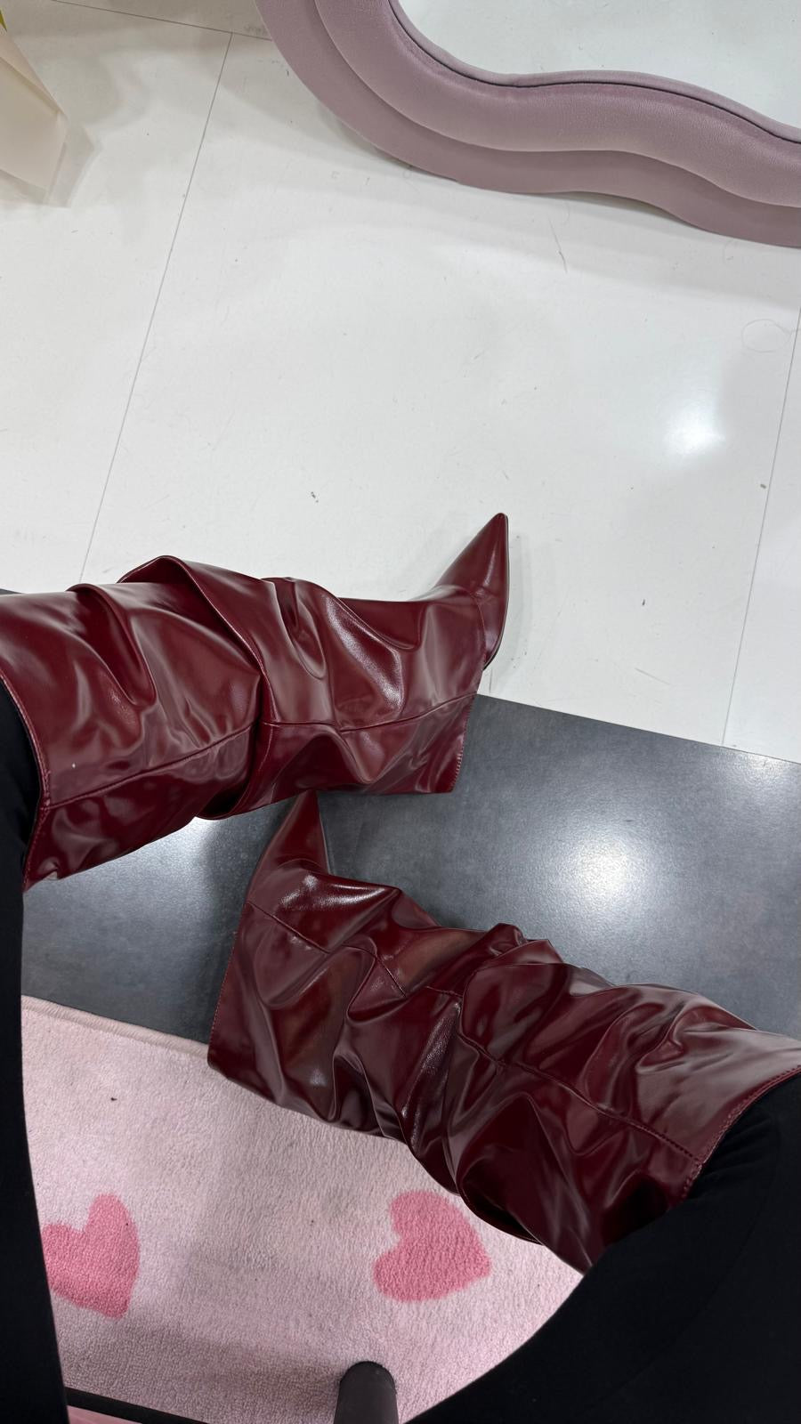 BOOTS ARRICCIATO BORDEUX