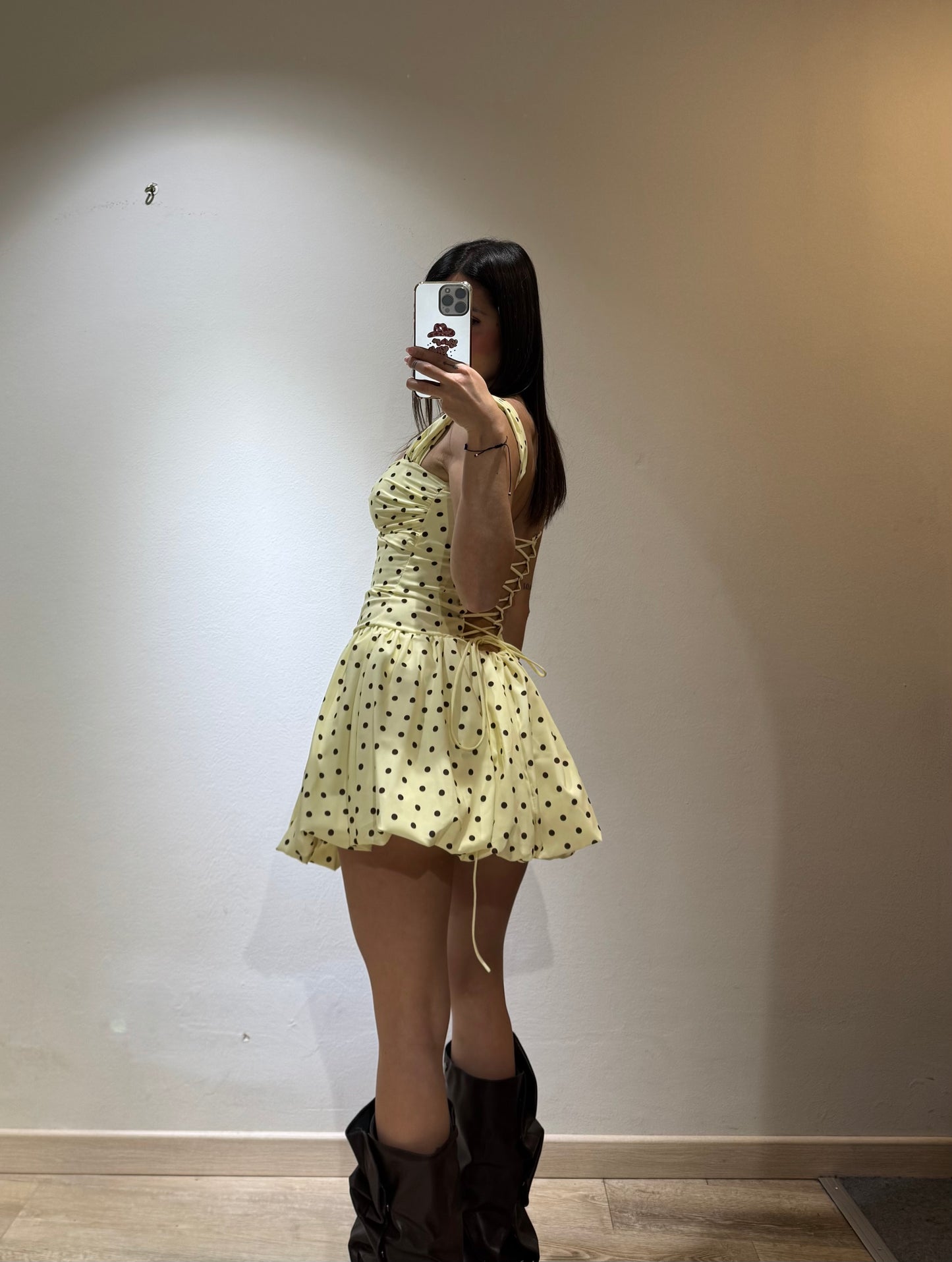 MINI DRESS INCROCIO POIS