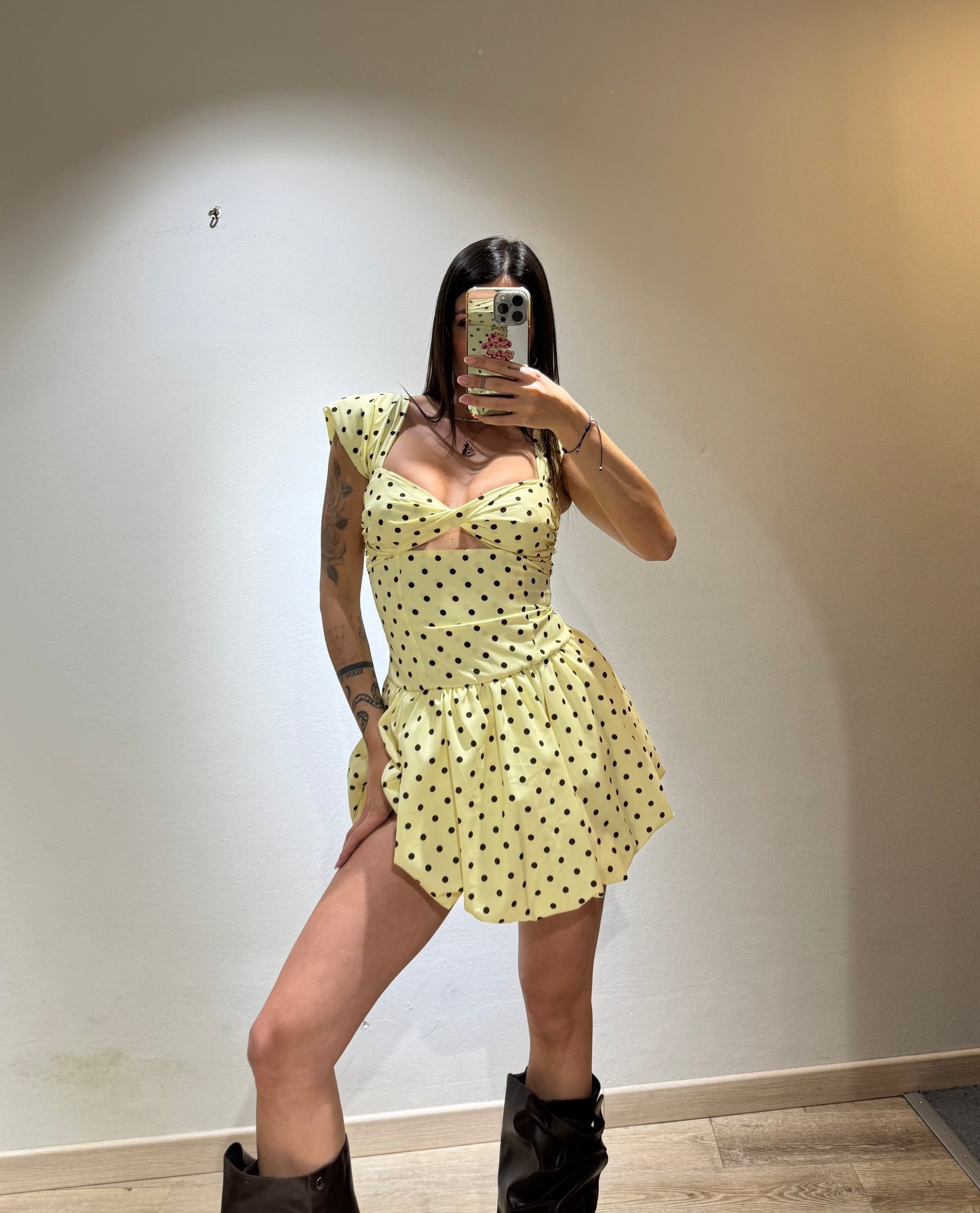 MINI DRESS INCROCIO POIS