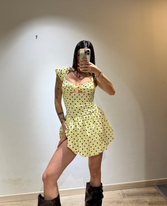 MINI DRESS INCROCIO POIS