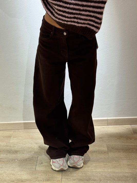 DENIM BALOON BROWN PERFECT FIT