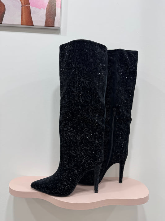 BOOTS GLITTER VELVET