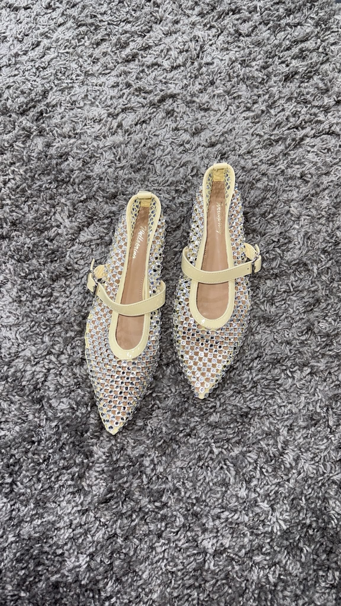 BALLERINA ALAIA RETE GLITTER YELLOW