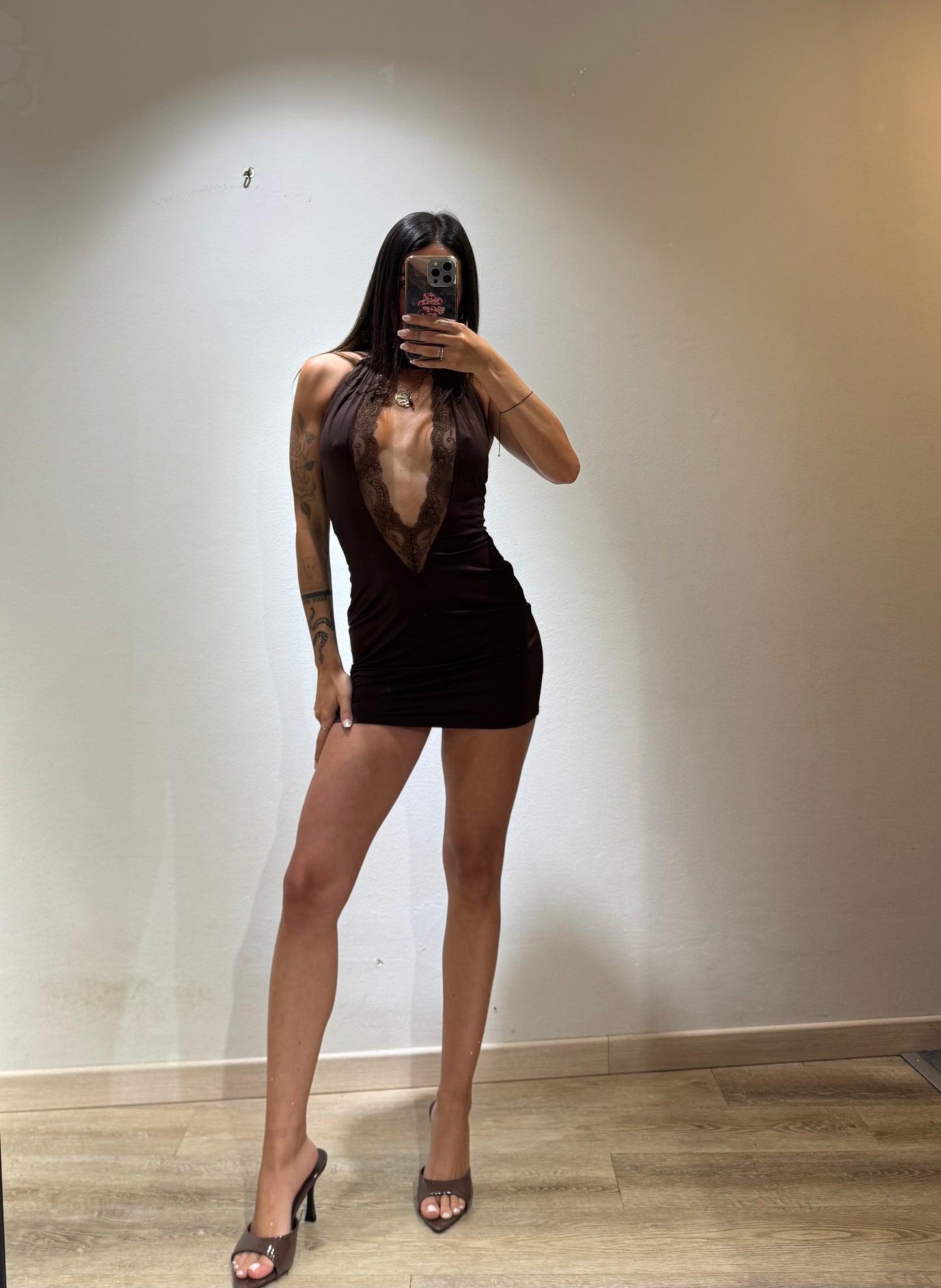 MINI DRESS SCOLLO PIZZO
