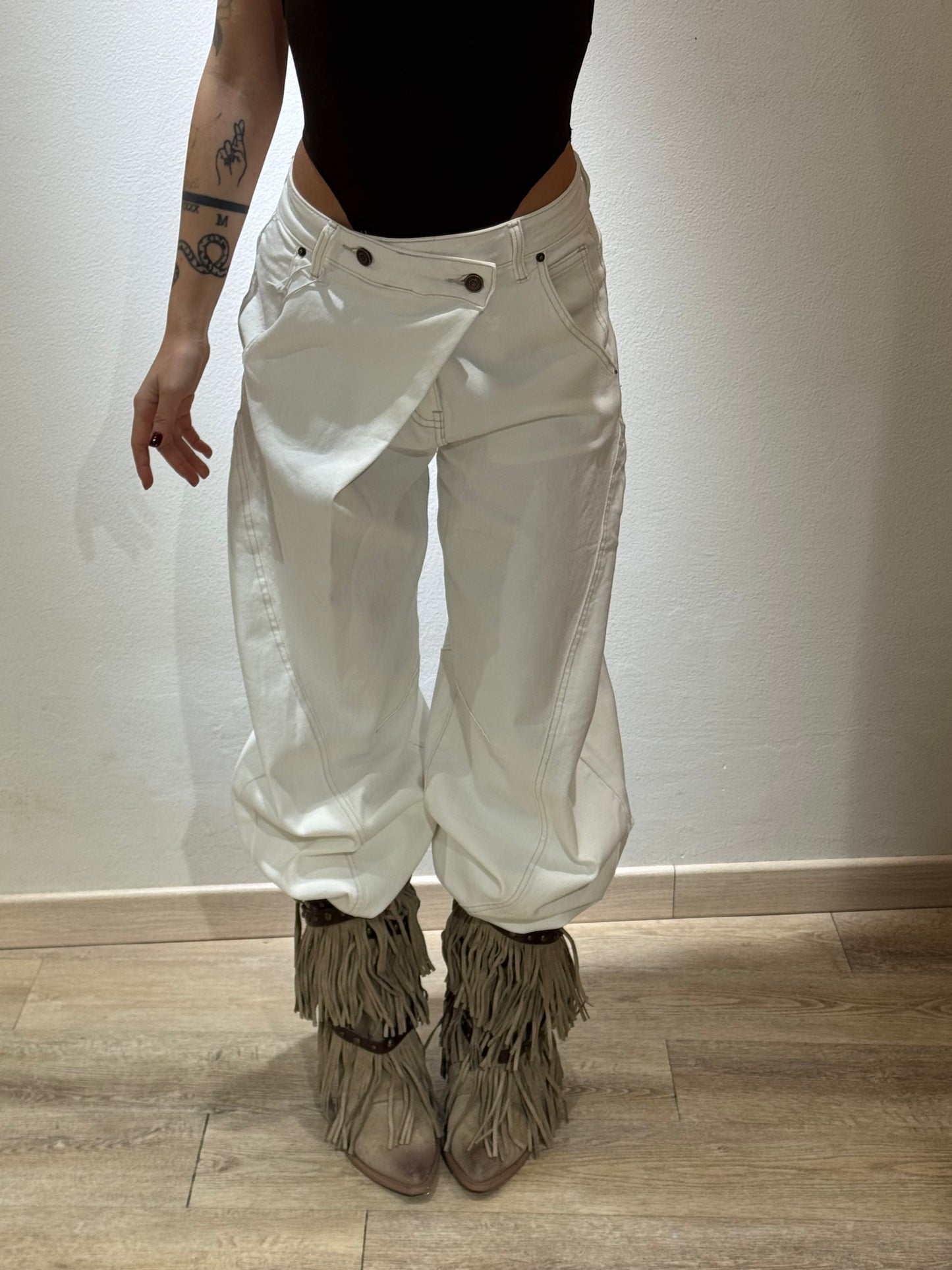 DENIM SUPER INCROCIO BALOON WHITE