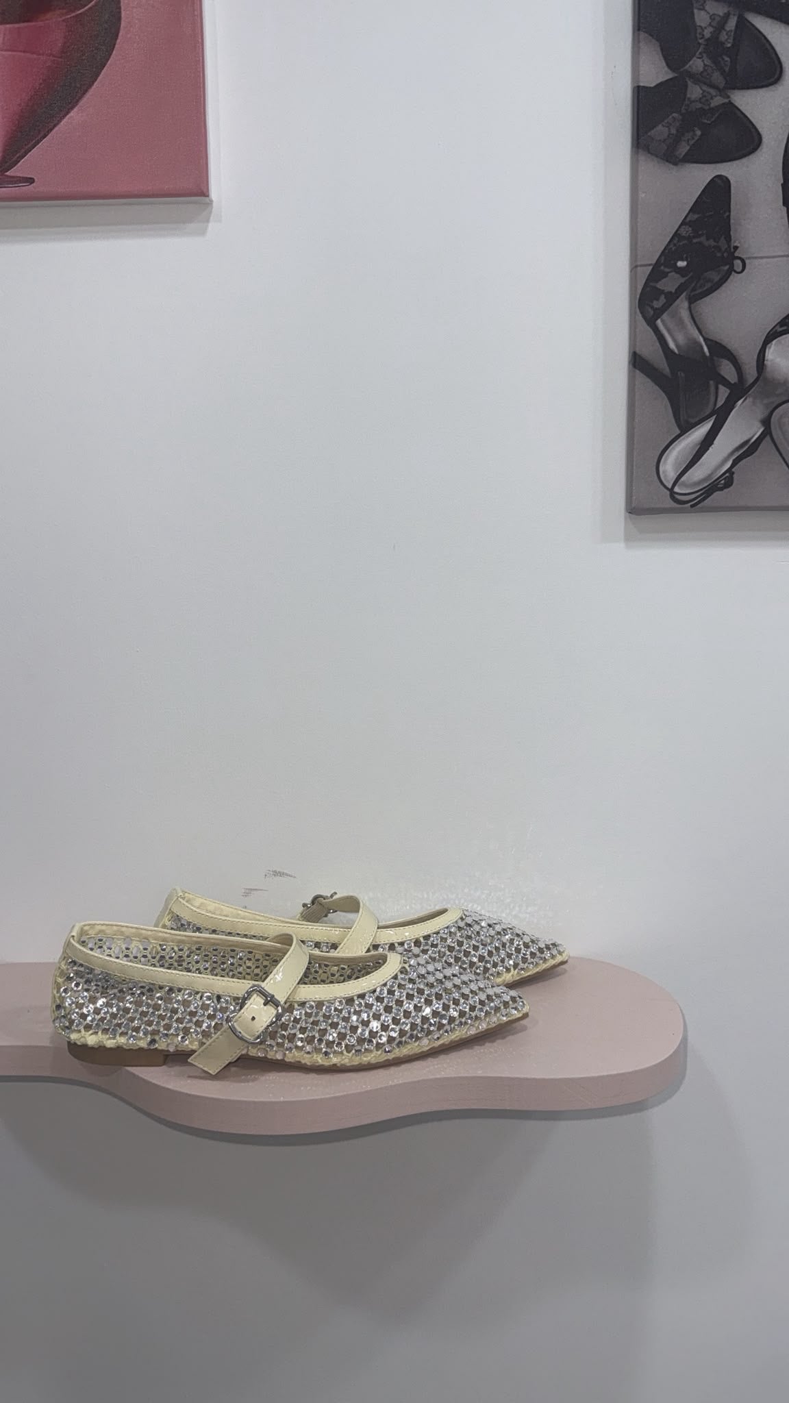 BALLERINA ALAIA RETE GLITTER YELLOW