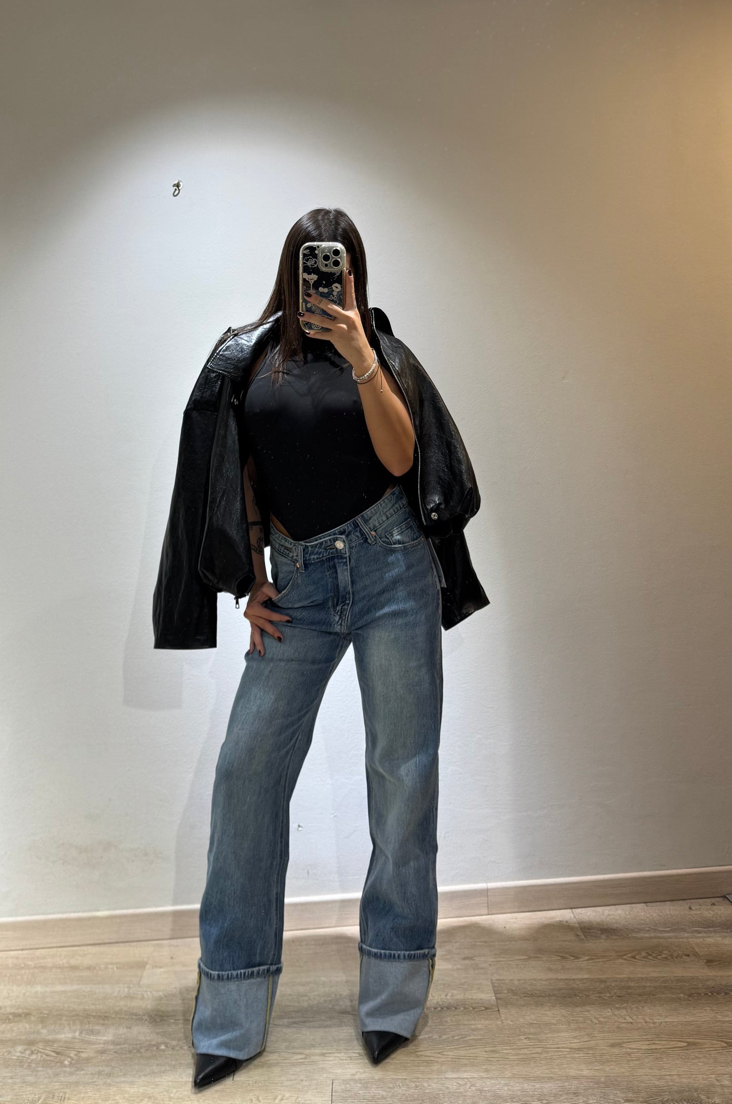 DENIM ASIMMETRICO PIEGONE