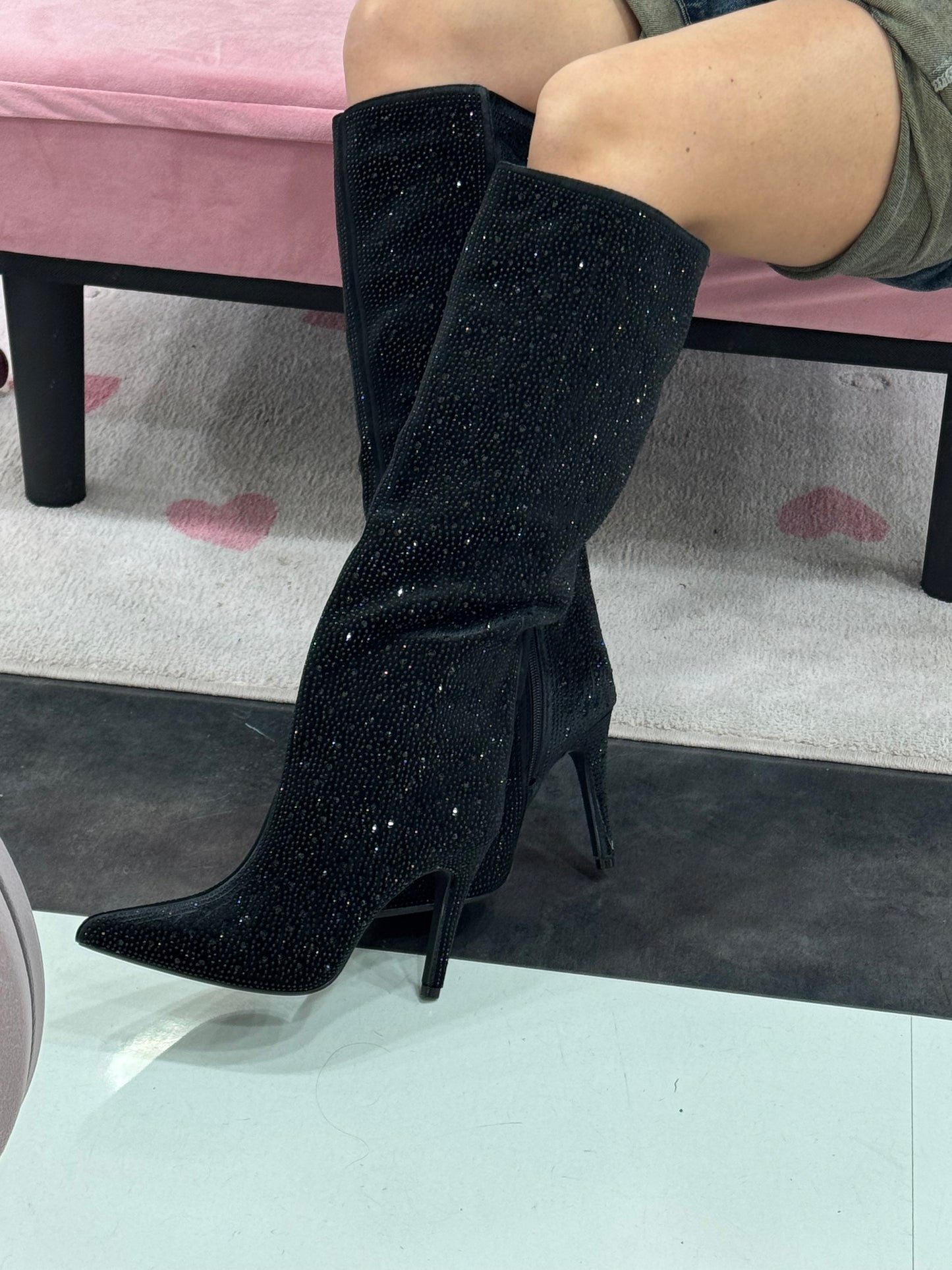 BOOTS GLITTER VELVET