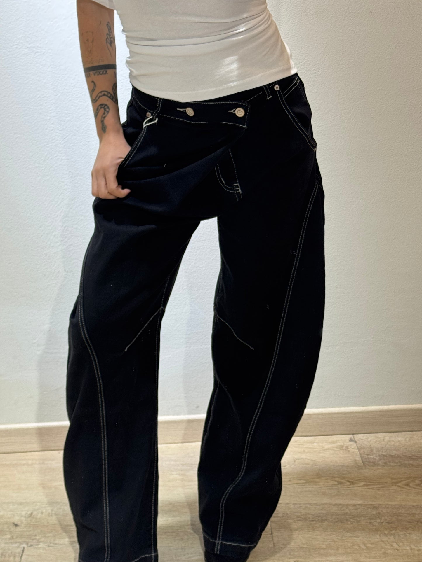 DENIM BALOON SUPER INCROCIO BLACK