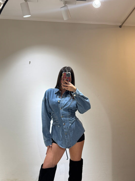 CAMICIA DENIM LACE