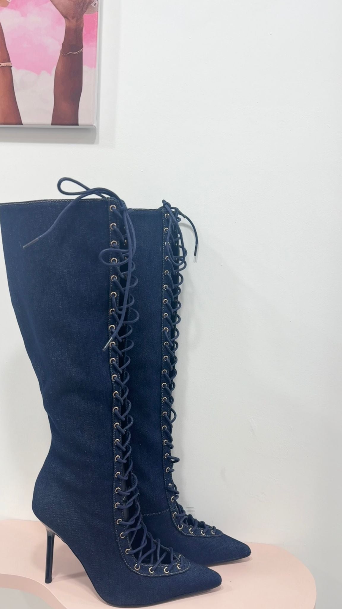 BOOTS SILLA LACR DENIM SCURO