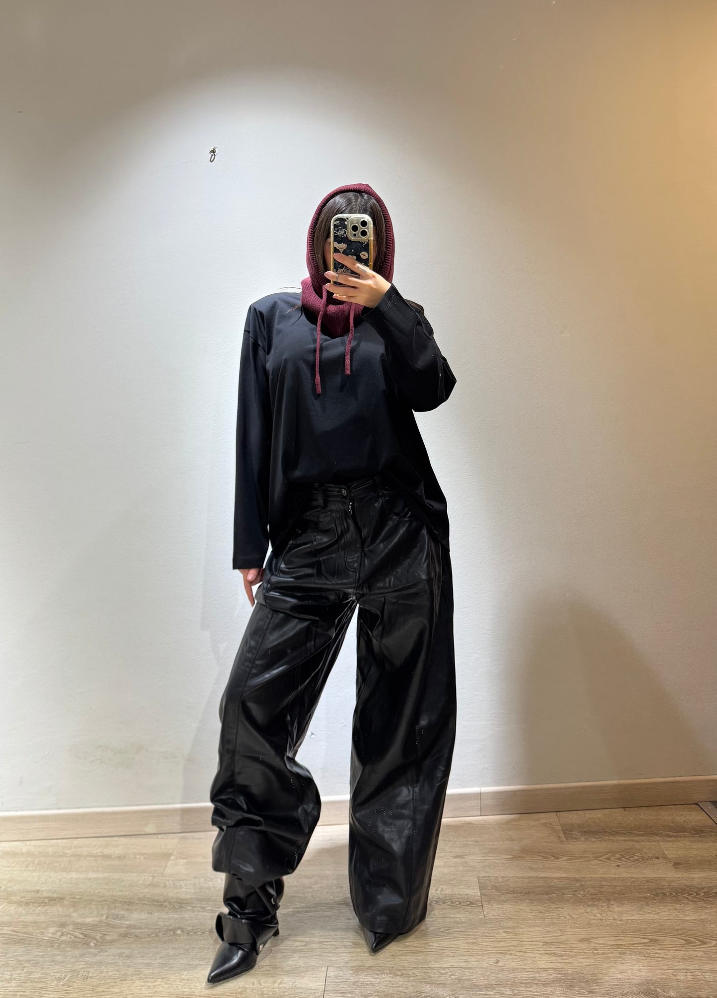 PANTA BALOOON BLACK ECOPELLE