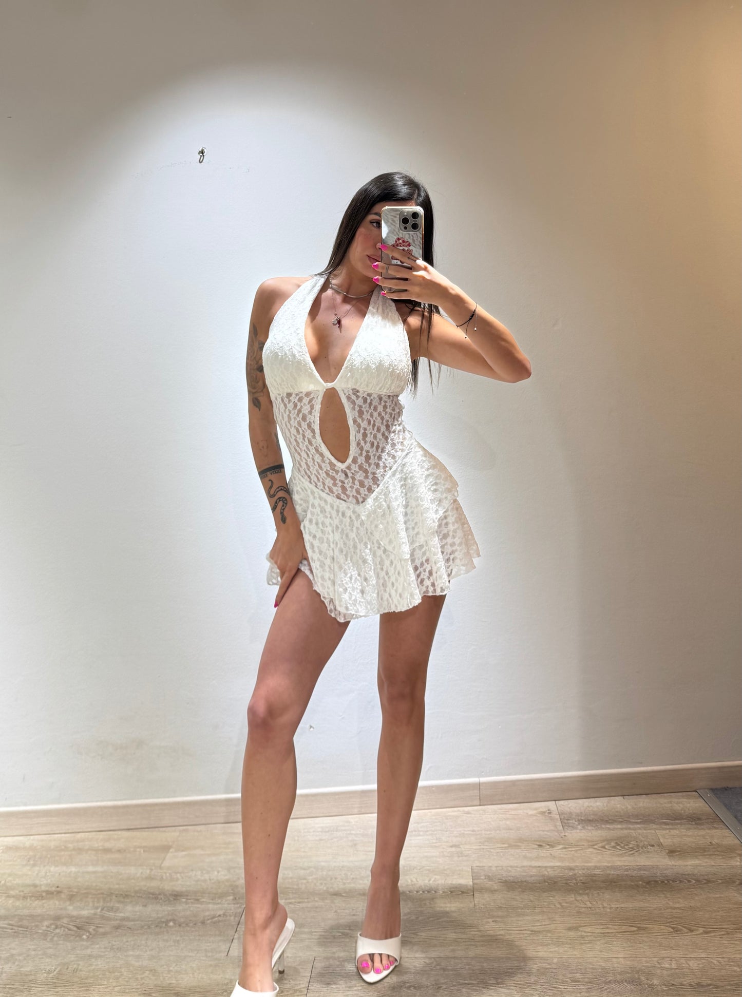 MINI DRESS EVA MACRAME