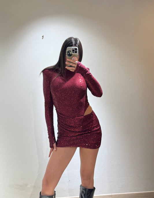 MINI DRESS NICOLE GLITTER