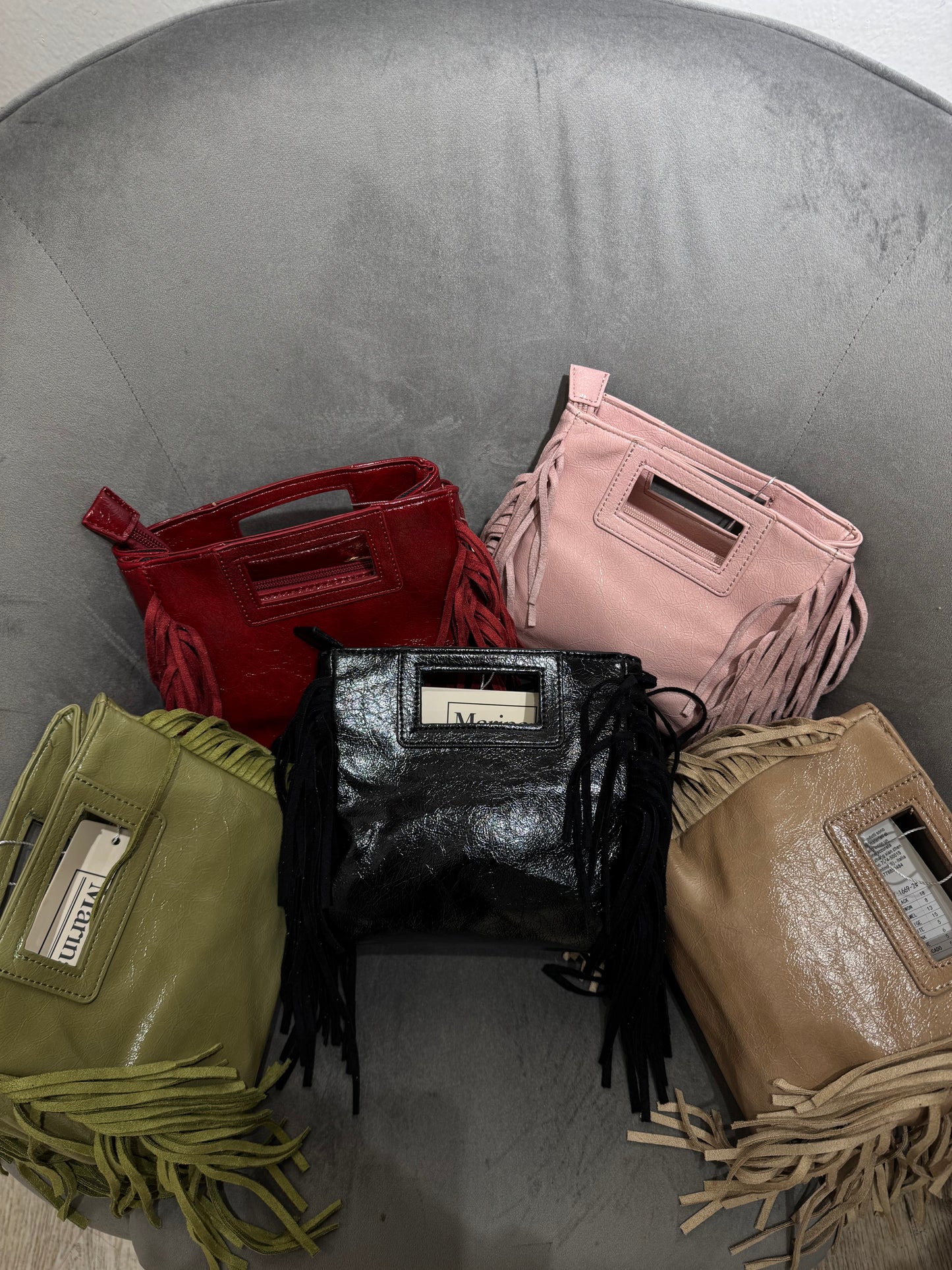 MIDI BAG FRANGE VINILE