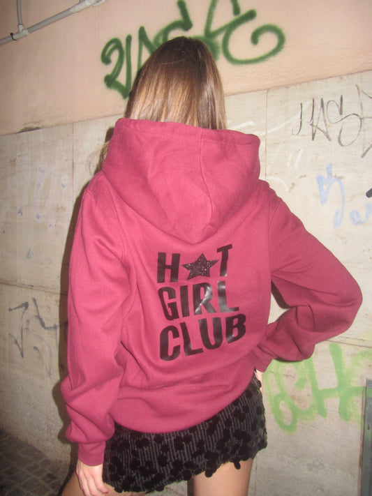 HOODIE HOT GIRL CLUB BORDEAUX