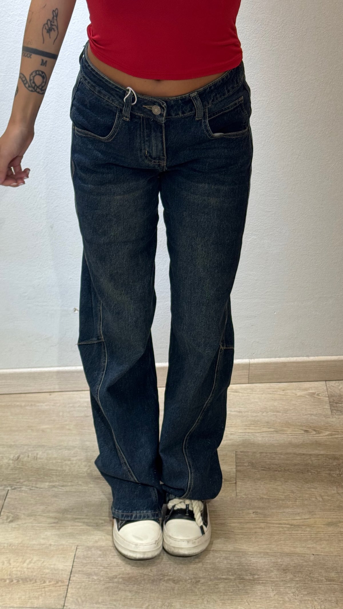 DENIM WIDE LEG LAVAGGIO ZERO
