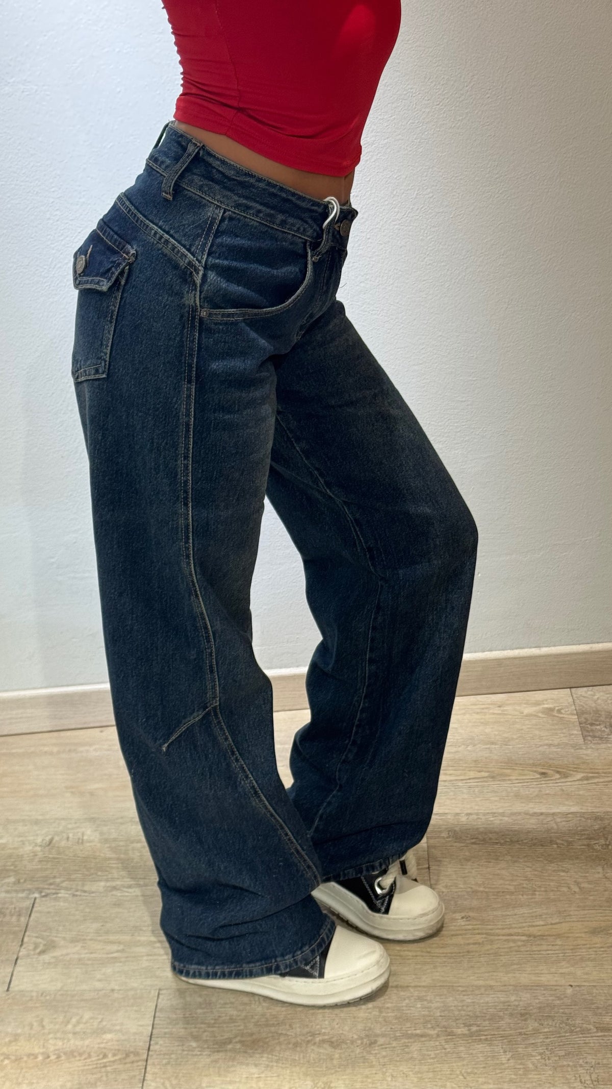 DENIM WIDE LEG LAVAGGIO ZERO