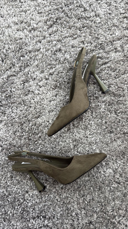 DÉCOLLETÉ CAMOSCIO OLIVE GREEN