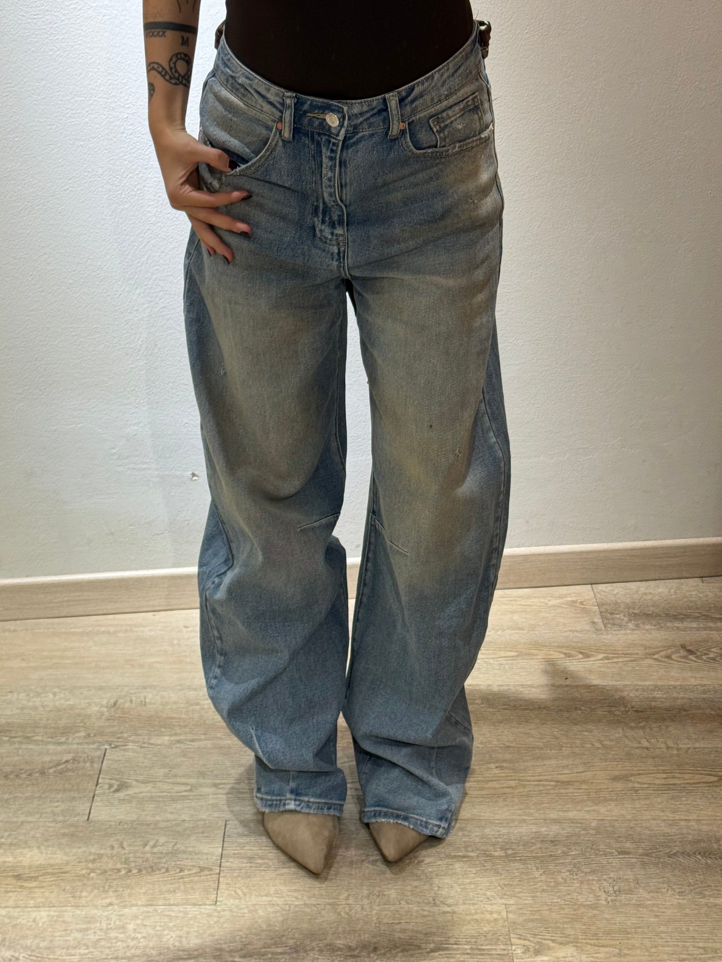 DENIM BALOON CAMICIA