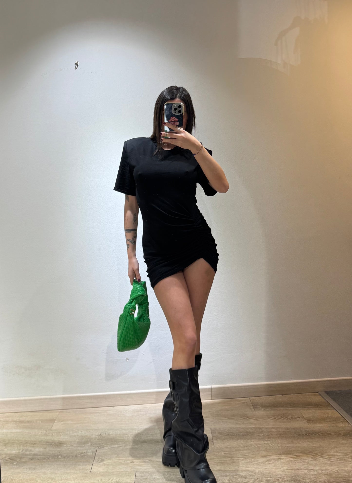 TEE MINI DRESS ARRICCIATA