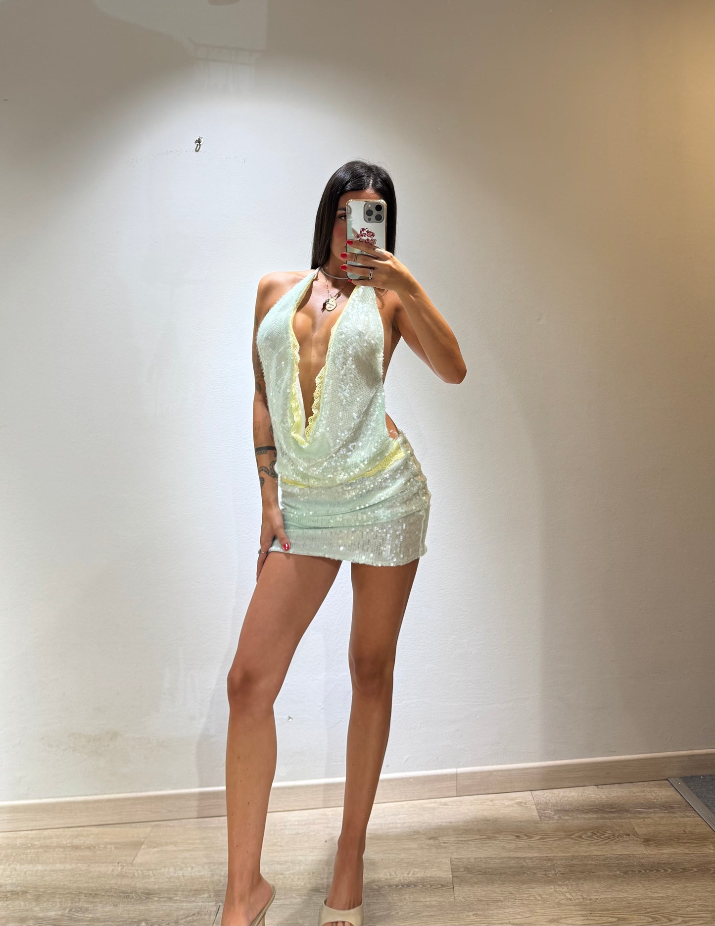 MINI DRESS GLITTER PIZZO