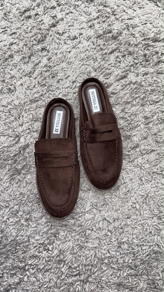 MOCASSINO SLIP ON CAMOSCIO CHOCO