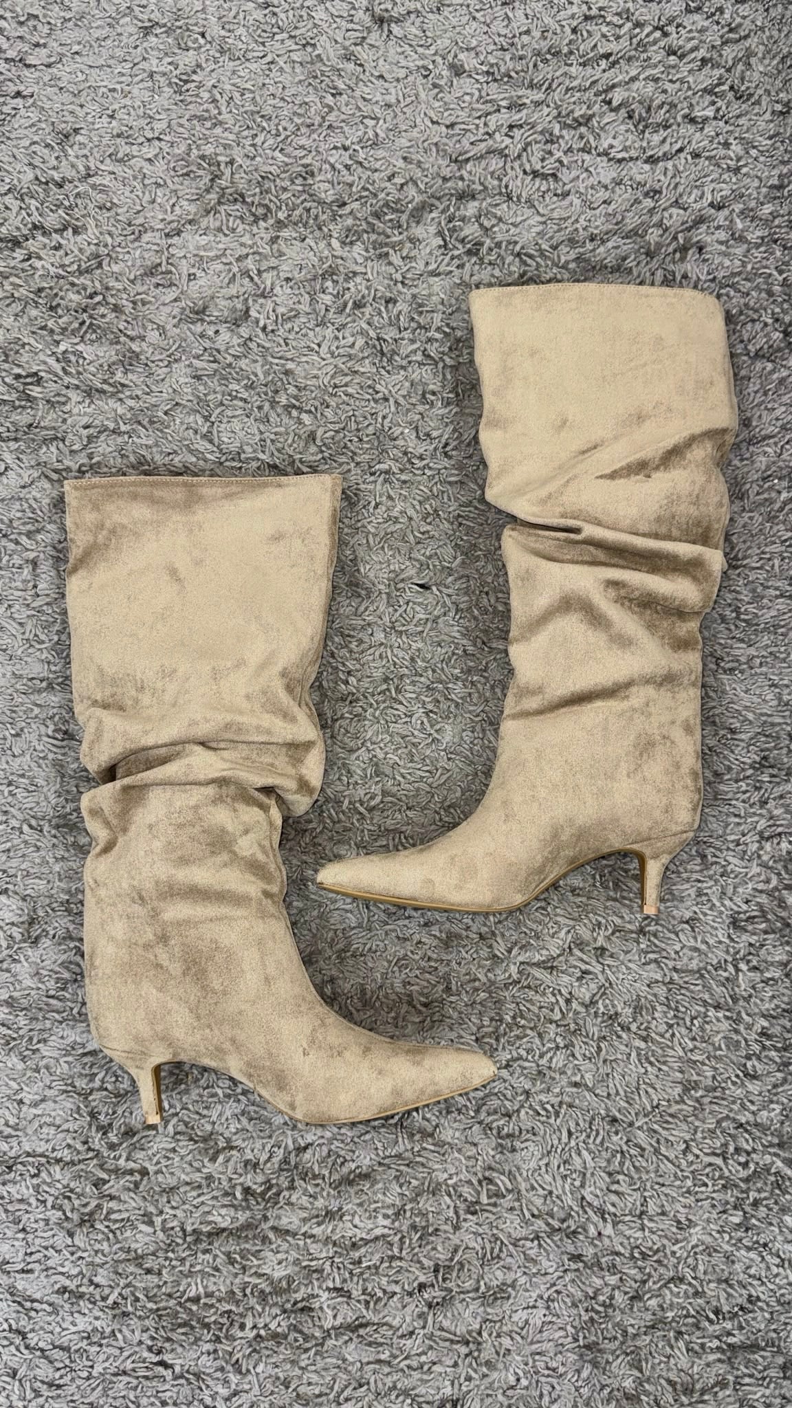 BOOTS CAMOSCIO BEIGE