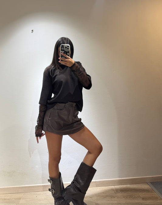 MINI SKIRT ECOPELLE