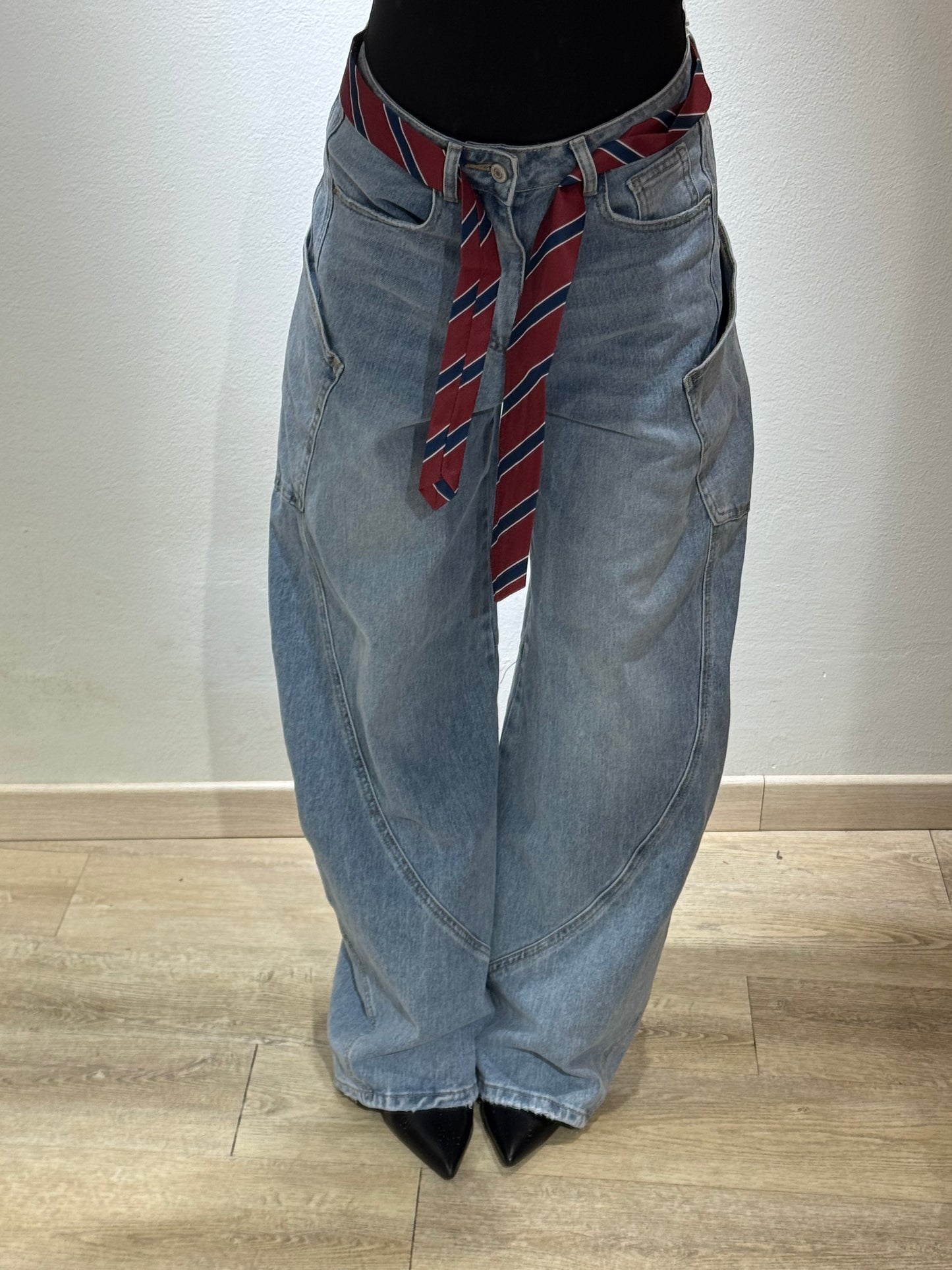 DENIM CRAVATTA SUPER BALOON