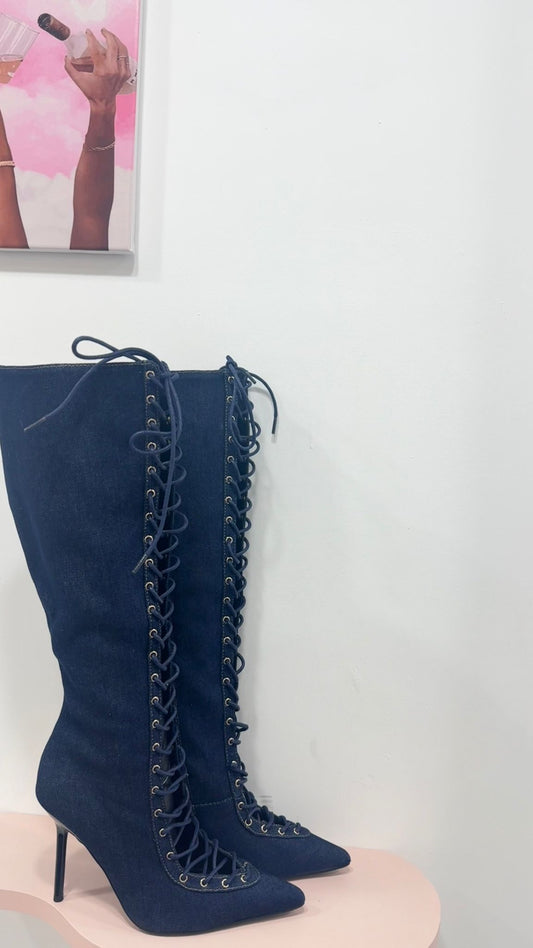 BOOTS SILLA LACR DENIM SCURO