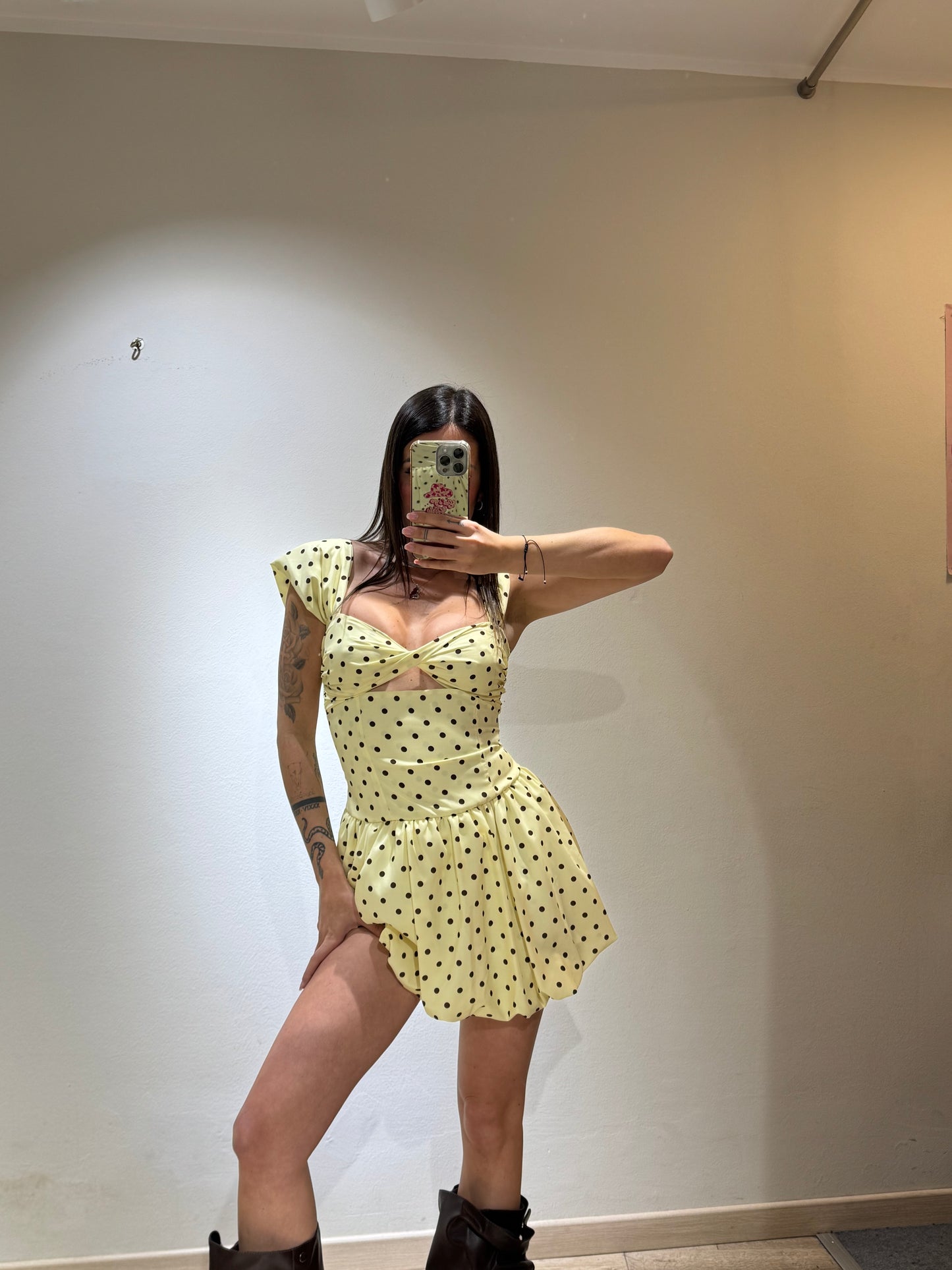 MINI DRESS INCROCIO POIS