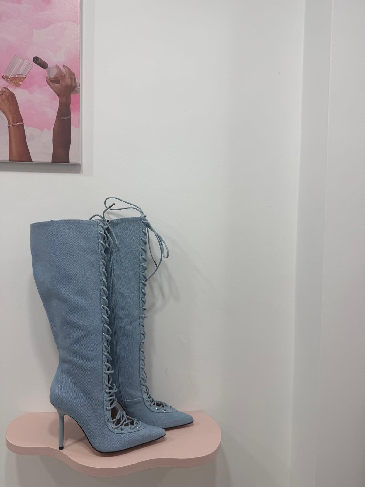 BOOTS SILLA LACE DENIM