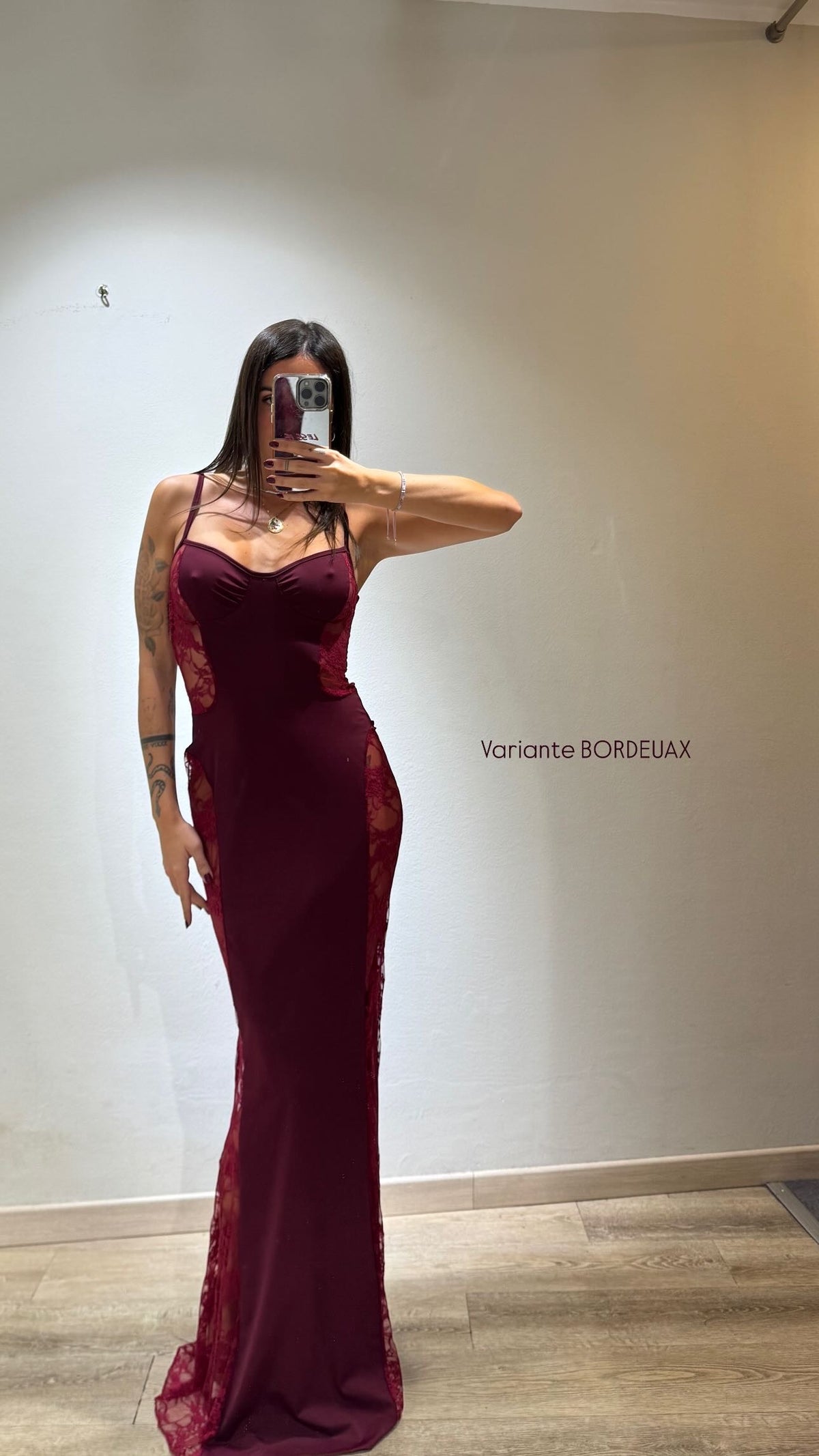 LONG DRESS SPACCO PIZZO