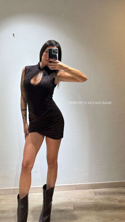 MINI DRESS MIX MACRAME