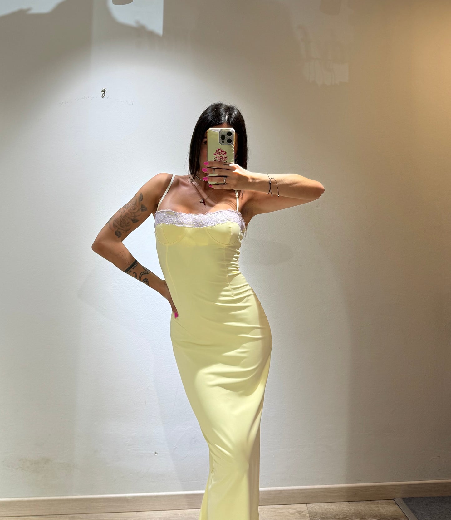 LONG DRESS BRALETTE PIZZO