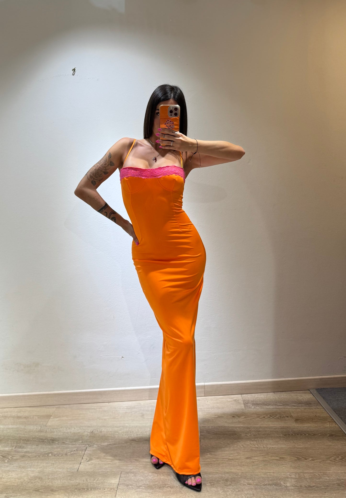 LONG DRESS BRALETTE PIZZO