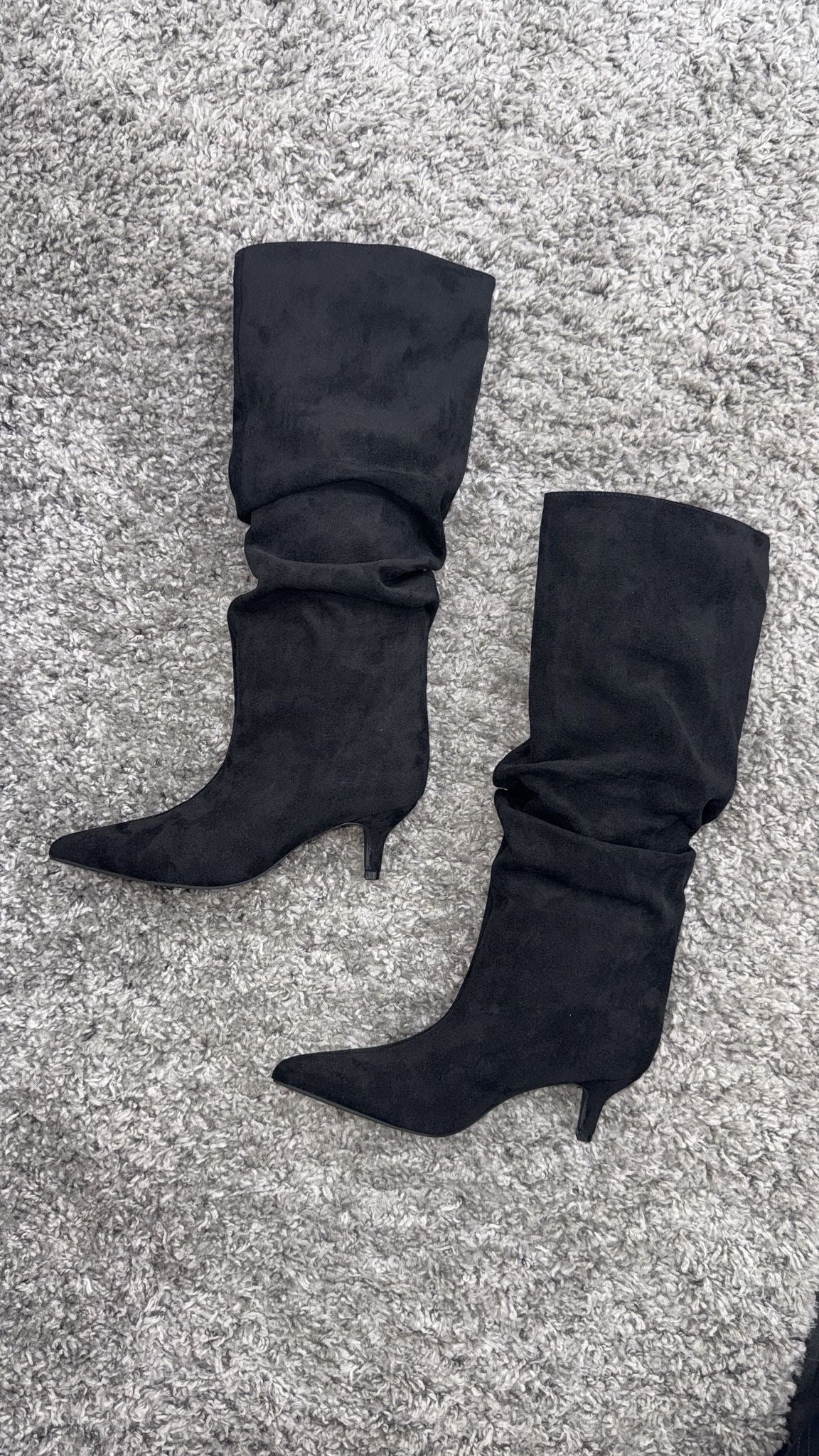 BOOTS ARRICCIATO CAMOSCIO BLACK