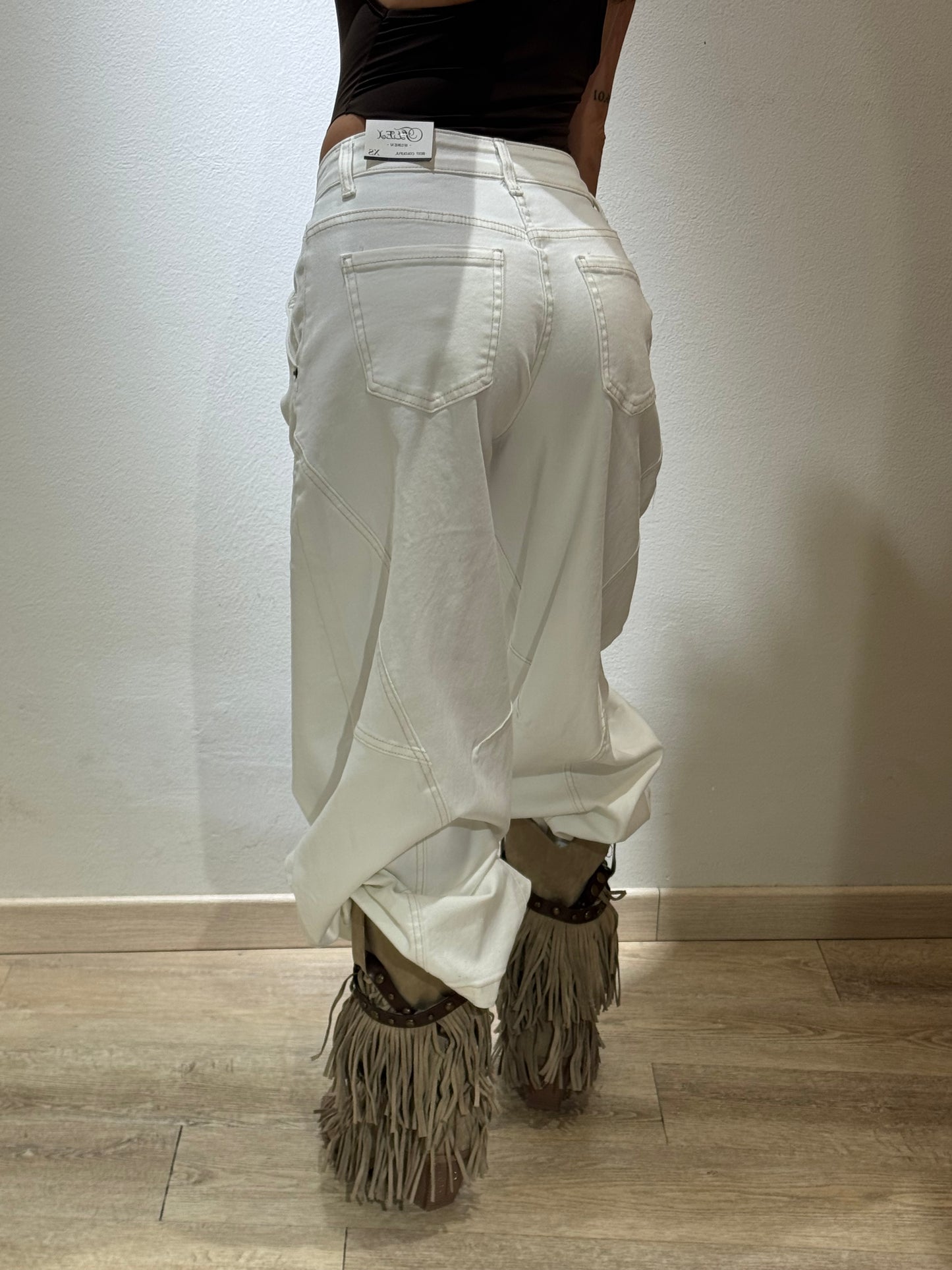 DENIM SUPER INCROCIO BALOON WHITE