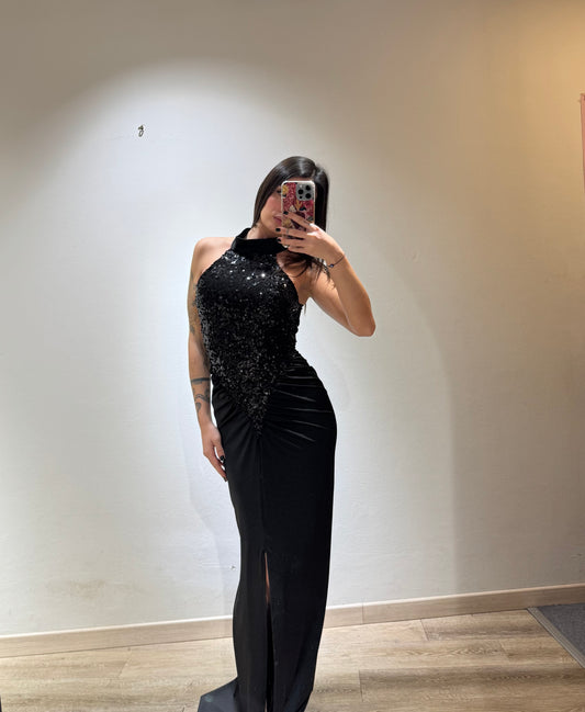 LONG DRESS CORSETTO GLITTER
