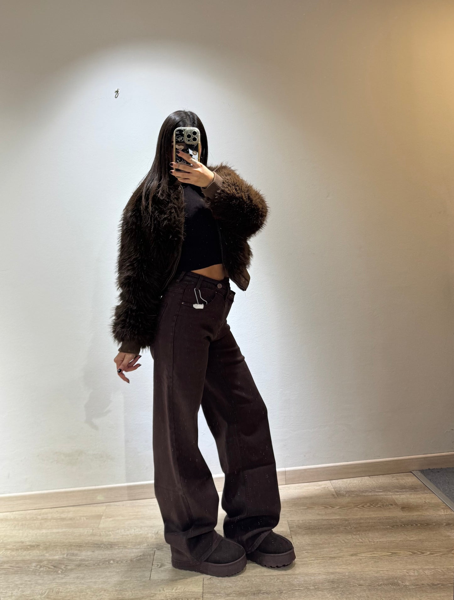 DENIM ASIMMETRICO BROWN