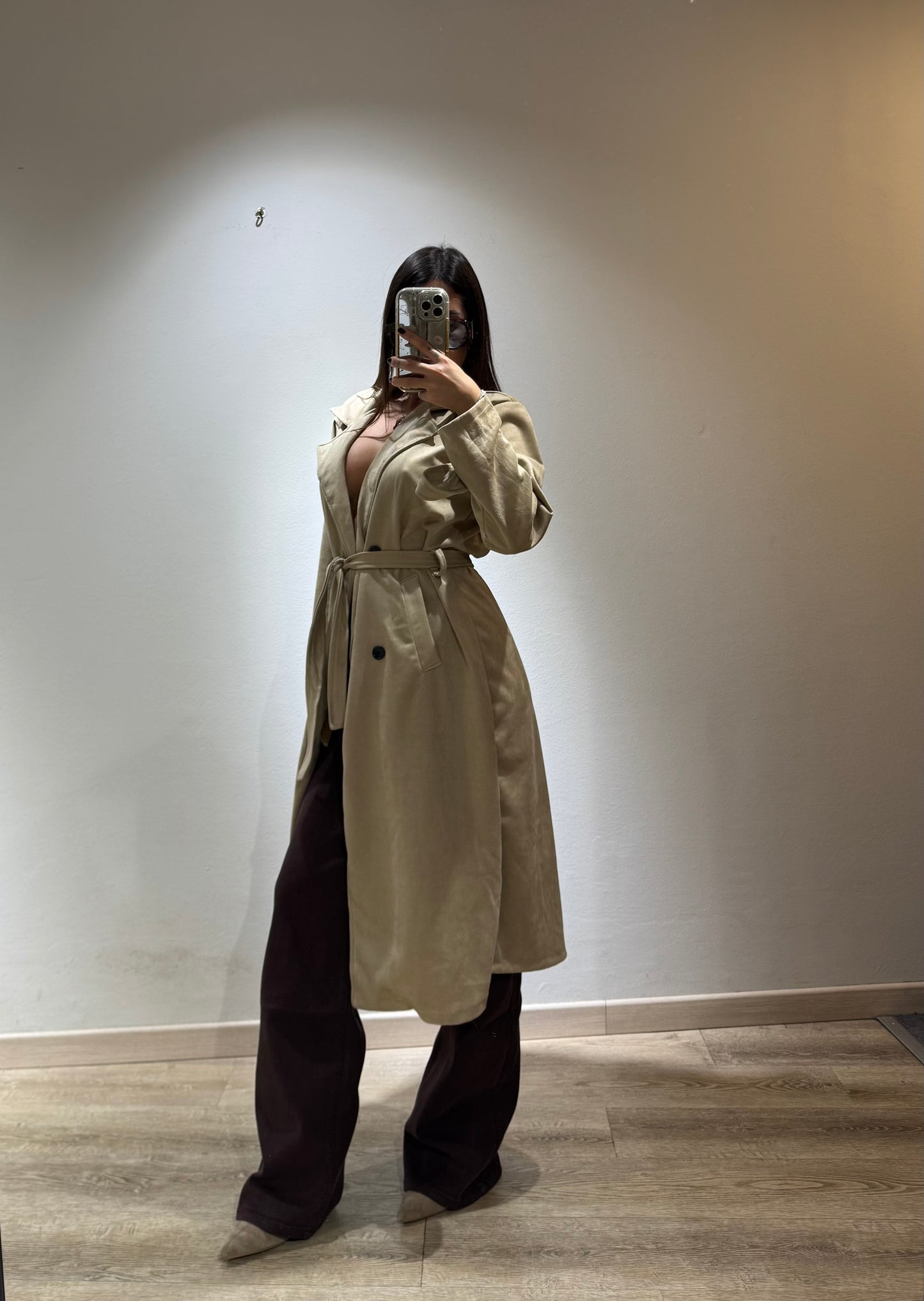 TRENCH CAMOSCIO