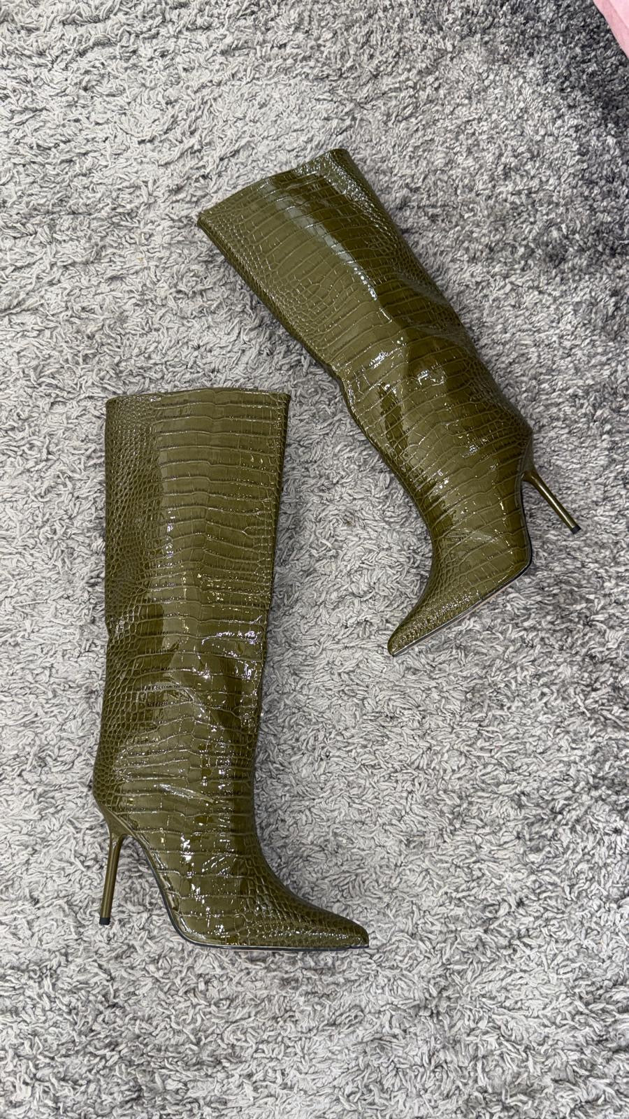 BOOTS VINILE OLIVE GREEN