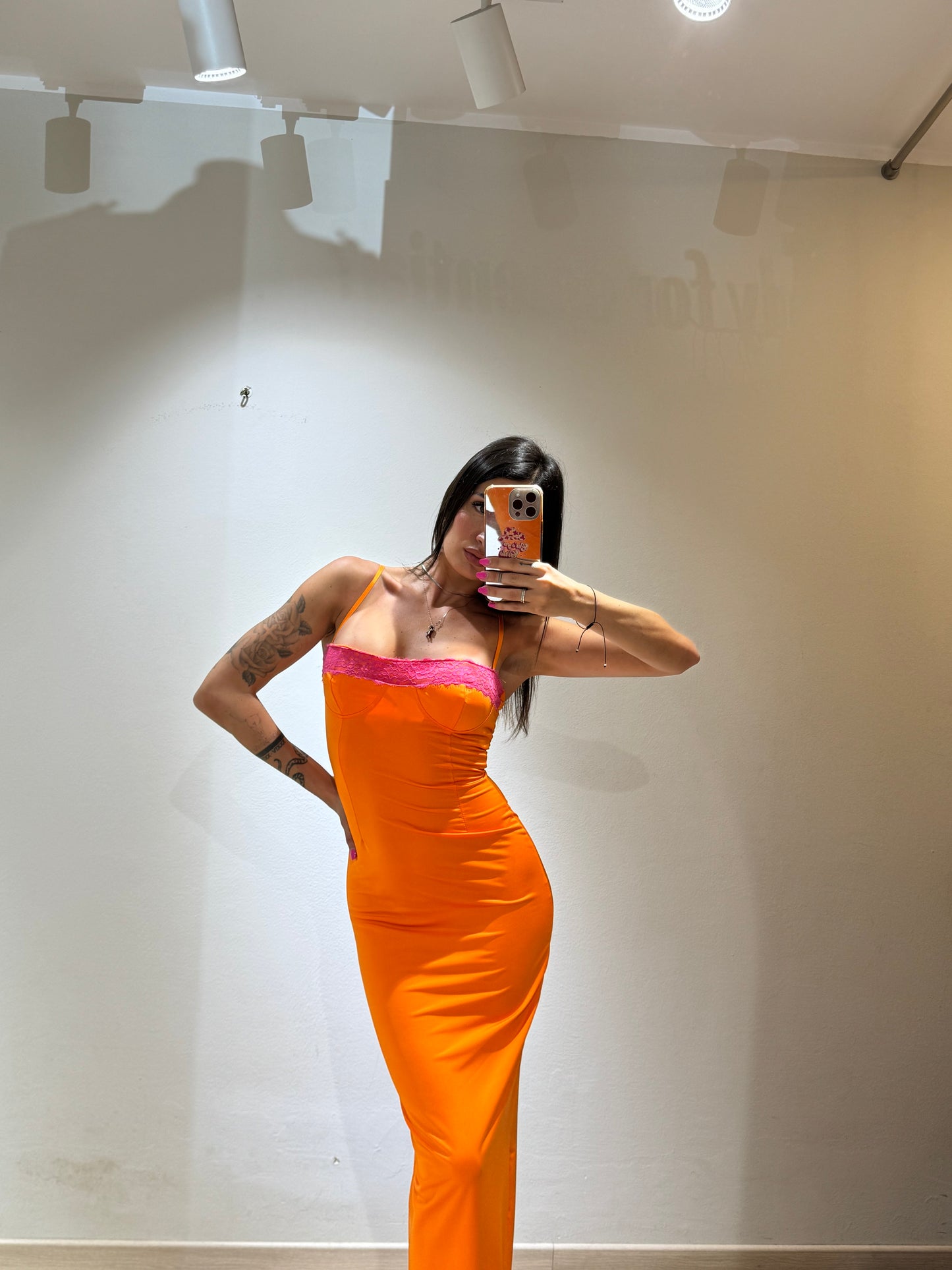 LONG DRESS BRALETTE PIZZO