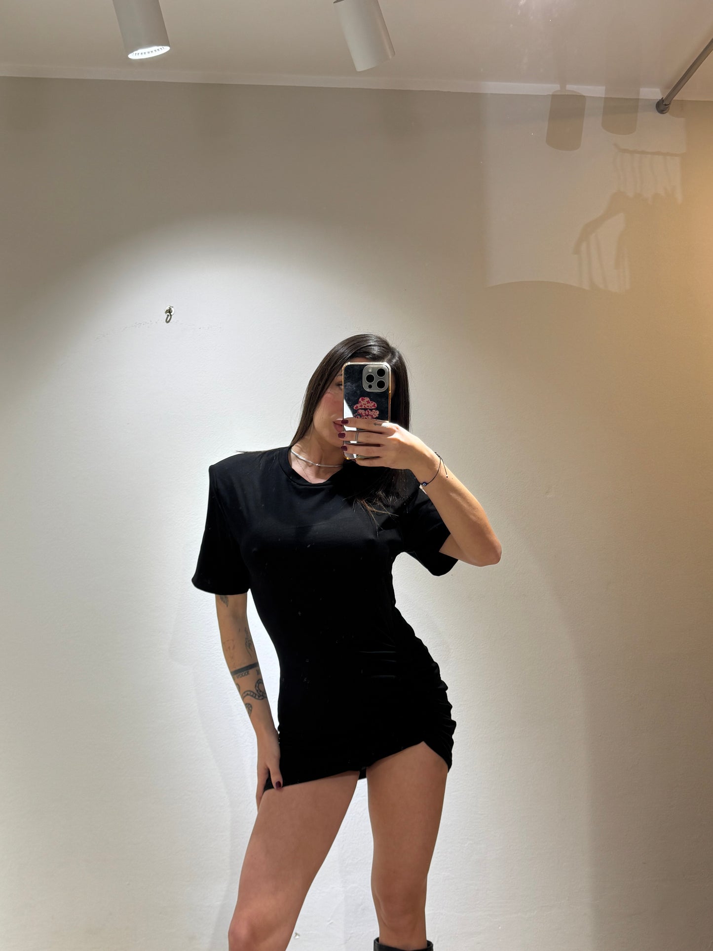 TEE MINI DRESS ARRICCIATA