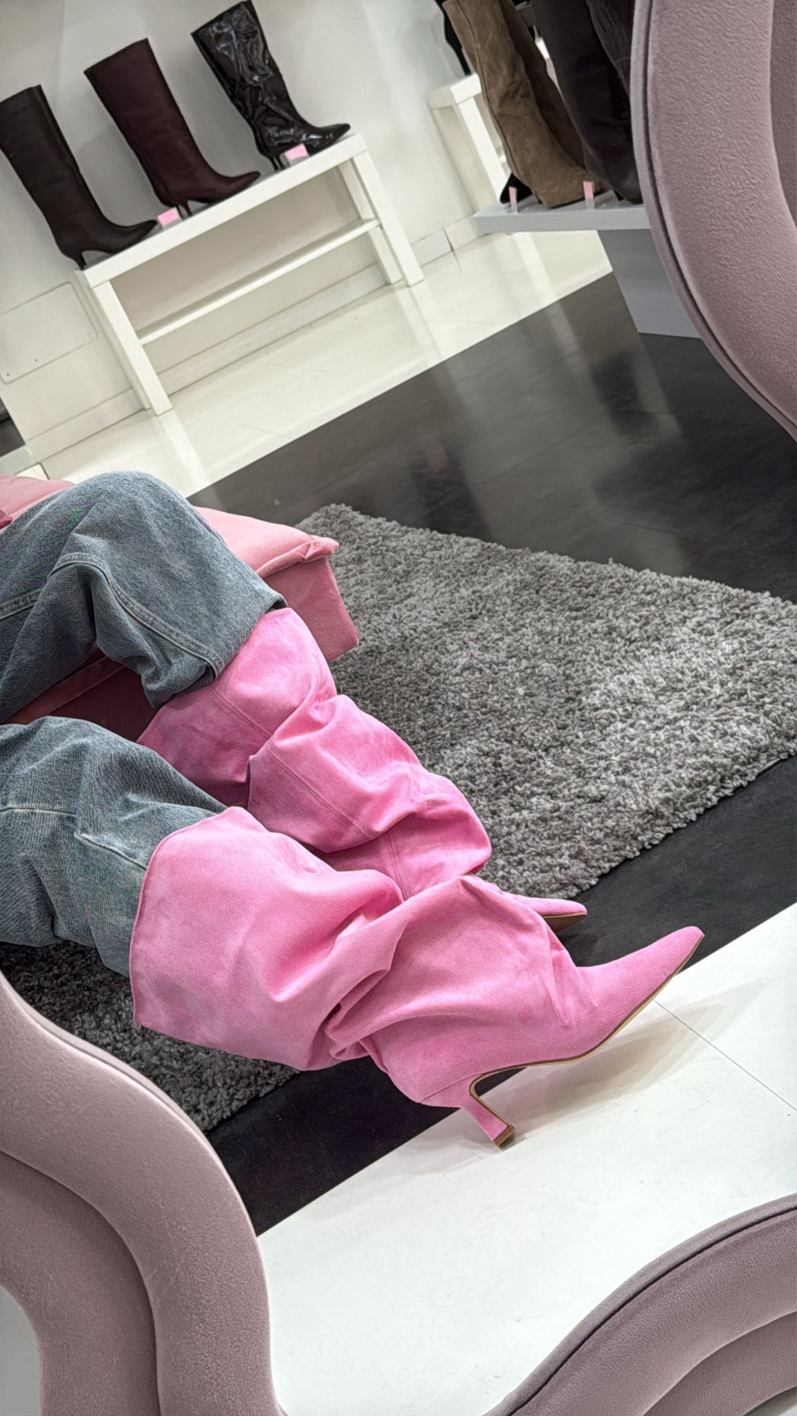 BOOTS CAMOSCIO PINK