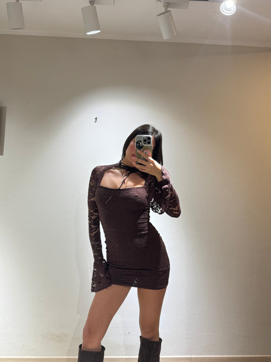 MINI DRESS MACRAME LACE